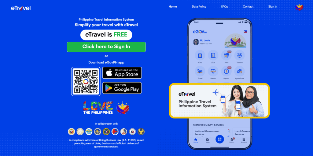 eTravel の登録方法
